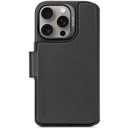 Защитный чехол Decoded Leather Detachable Wallet Case для iPhone 16 Pro Black