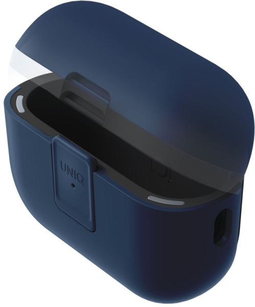 Чехол Uniq CLYDE Lock case для Airpods 4 Blue/Dark Grey