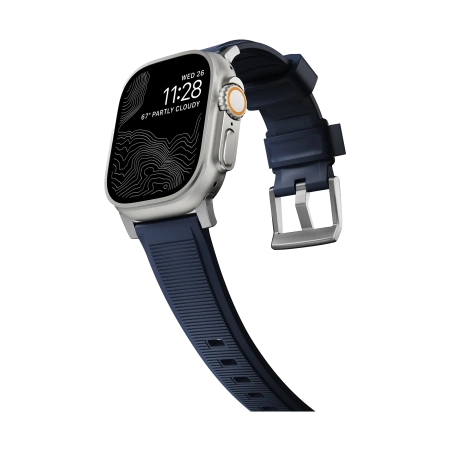 Ремешок Nomad Rugged Strap для Apple Watch 49/45/44/42mm Atlantic Blue / Natural Hardware