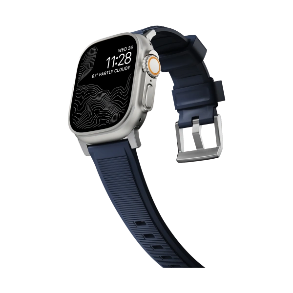 Ремешок Nomad Rugged Strap для Apple Watch 49/45/44/42mm Atlantic Blue / Natural Hardware