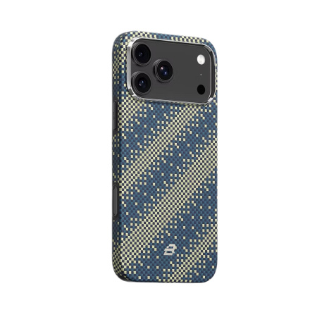 Защитный чехол Blueo Tactile Woven Air Aramid Fiber (MagSafe) для iPhone 17 Pro Max Galaxy Green