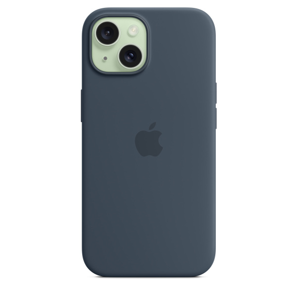 Чехол Apple iPhone 15 Silicone Case with MagSafe Storm Blue