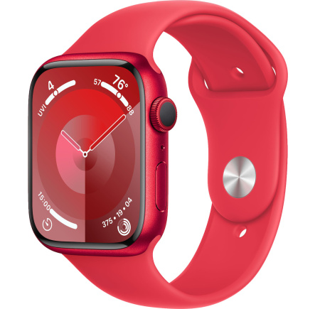 Часы Apple Watch Series 9 45mm (PRODUCT)RED Aluminum Case with (PRODUCT)RED Sport Band (GPS) (размер S/M)