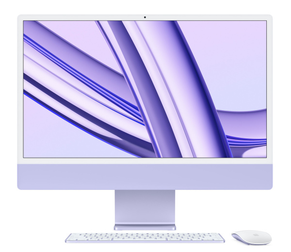 Моноблок Apple iMac 24  Retina 4,5K M3 (8C CPU, 10C GPU) / 8GB / 256GB SSD Purple (Фиолетовый) MQRV3