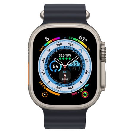 Часы Apple Watch Ultra 49mm Titanium Case with Midnight Ocean Band (GPS + Cellular)