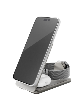 Беспроводное зарядное устройство VLP Alum Power Pro 3in1 Natural Titanium