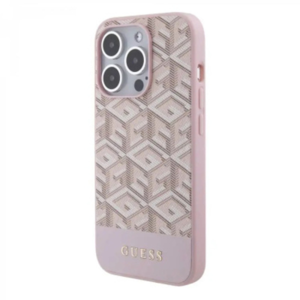 Чехол Guess для iPhone 15 Pro Max MagSafe G CUBE Hard Pink