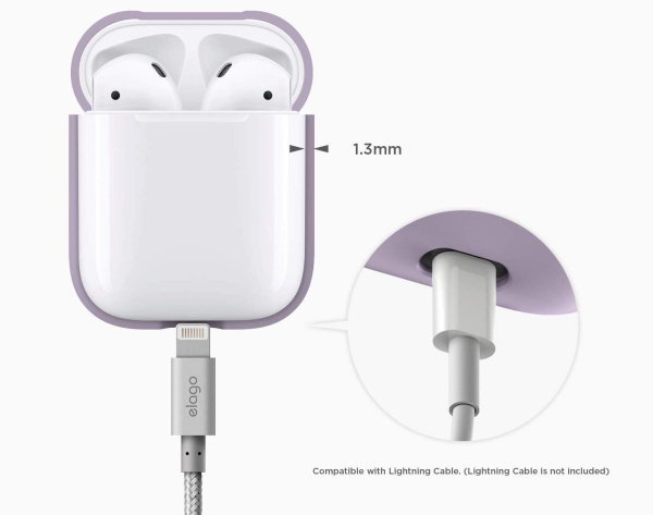 Чехол Elago для AirPods Silicone Сase Lavender