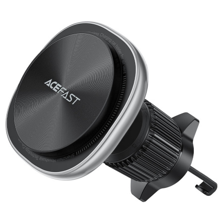 Магнитный держатель с беспроводной зарядкой ACEFAST D41 Fast Wireless Charger Magnetic Car Holder Silver