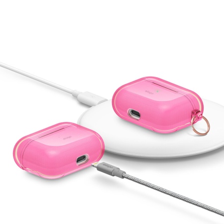 Чехол Elago для AirPods Pro Clear Hang Case Neon Hot Pink