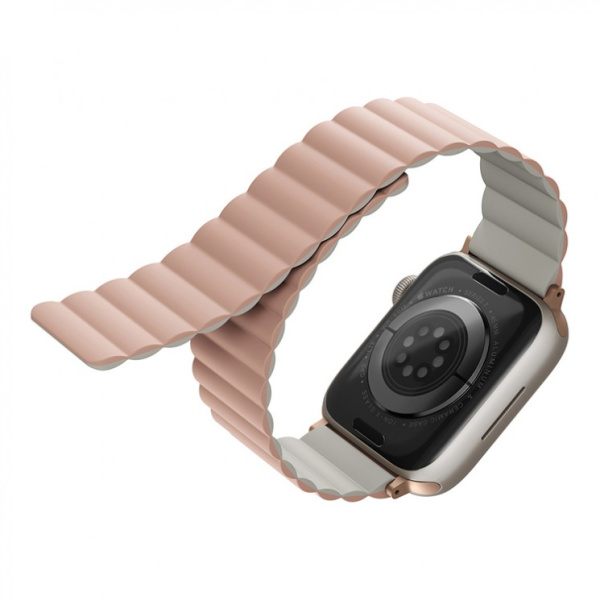 Ремешок Uniq для Apple Watch 42-45 mm Revix Reversible Magnetic Pink/Beige