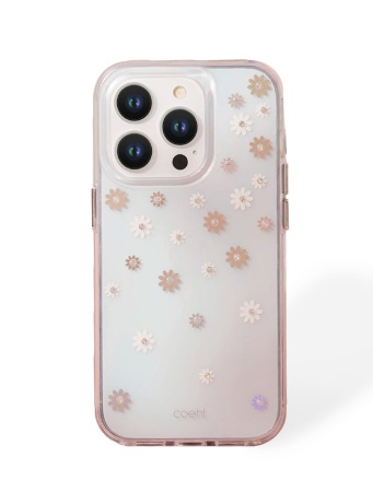 Чехол Uniq COEHL (with 3d crystals) для iPhone 14 Pro Max Aster Spring Pink