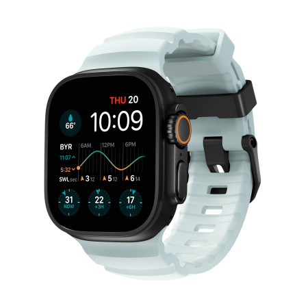 Ремешок Nomad Rocky Point Band для Apple Watch 49/45/44/42mm Icy Blue Glow/ Black Hardware Ремешок Nomad Rocky Point Band для Apple Watch 49/45/44/42mm Icy Blue Glow/ Black Hardware