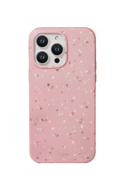 Чехол Uniq для iPhone 14 Pro Max COEHL Terrazzo Coral Pink