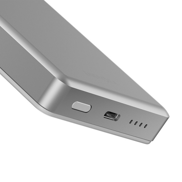Внешний аккумулятор EnergEA AluPac 10K MagSafe 10000 мАч 15W, USB-C 20W Ultra Light Aluminium Natural Titanium