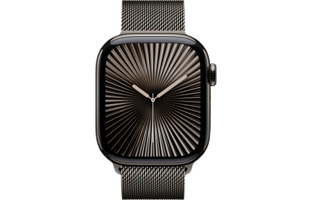 Часы Apple Watch Series 10 46mm Slate Titanium Case with Slate Milanese Loop (GPS + LTE) (размер S/M)