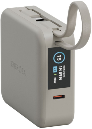 Внешний аккумулятор Energea Magpac Mini Plus Wireless Power Bank 10000mAh With Build in USB-C Cable & Display Sand