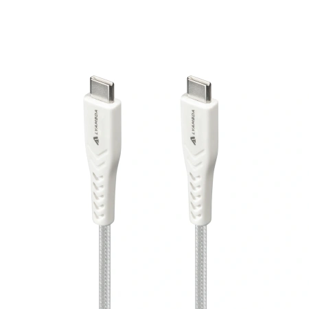 Кабель Lyambda USB-C to USB-C 1m White