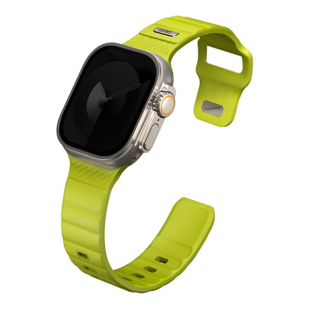 Ремешок для Apple Watch 42-49мм Uniq STRIDE FKM Rubber Volt Lime Green