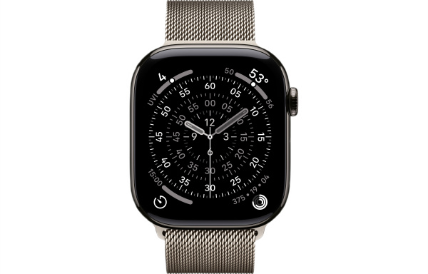 Часы Apple Watch Series 11 46mm Slate Titanium Case with Natural Milanese Loop (GPS + LTE)