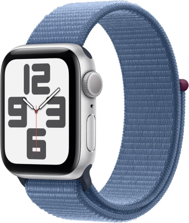 Apple Watch SE (2023) 40mm Silver Aluminum Case with Winter Blue Sport Loop (GPS)