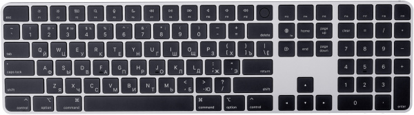 Клавиатура Apple Magic Keyboard с Touch ID с русской раскладкой и цифровой панелью Black MMMR3RS/A