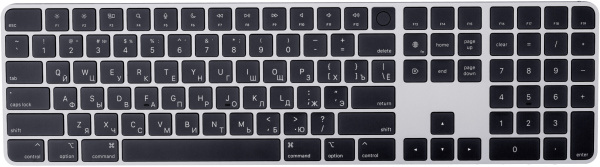 Клавиатура Apple Magic Keyboard с Touch ID с русской гравировкой и цифровой панелью Black