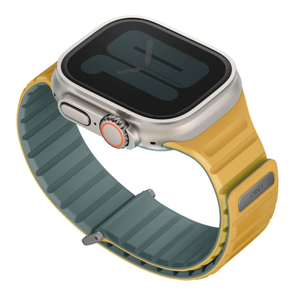 Ремешок Uniq для Apple Watch 42-49 mm Revix EVO Reversible Magnetic Viridian Green / Burnt Yellow