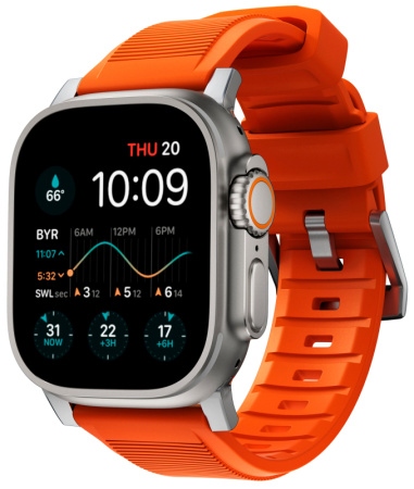 Ремешок Nomad Rugged Strap для Apple Watch 49/45/44/42mm Orange / Natural Hardware