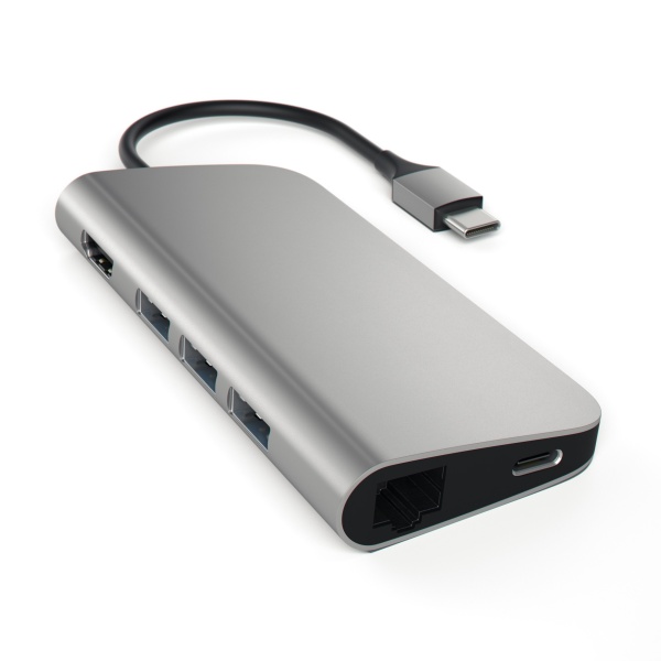 Алюминиевый USB-Hub Satechi Multiport Type-C на HDMI 3хUSB 3.0 и SD/MicroSD Space Grey