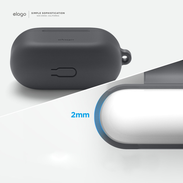 Чехол Elago для AirPods 3 (2021) Silicone Hang Case Dark Grey