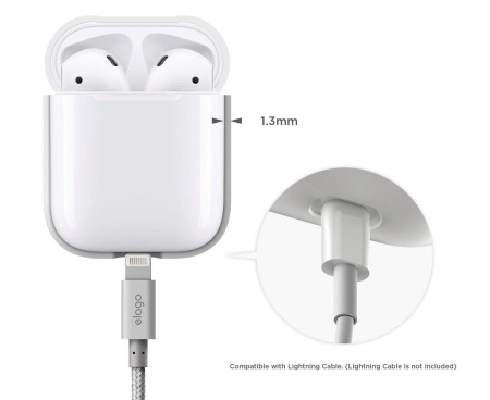 Чехол Elago для AirPods Silicone Сase White Чехол Elago для AirPods Silicone Сase White