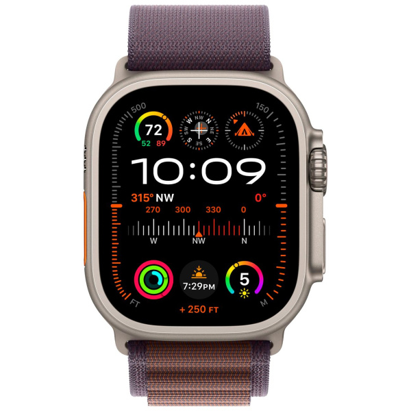 Часы Apple Watch Ultra 2 49mm Titanium Case with Indigo Alpine Loop Band - Large (GPS + Cellular)
