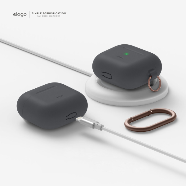 Чехол Elago для AirPods 3 (2021) Silicone Hang Case Dark Grey