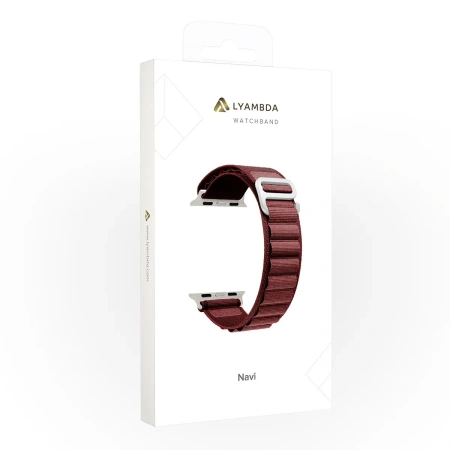 Ремешок Lyambda Navi для Apple Watch 42-49 мм Wine Red