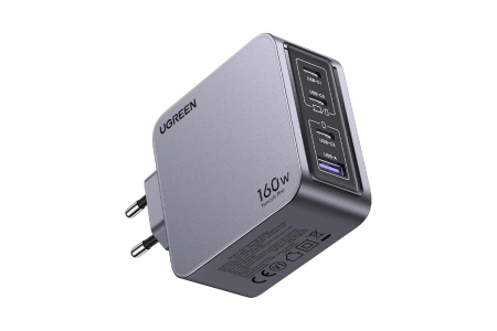 Зарядное устройство UGREEN X763 Nexode Pro 160W USB-A / 3xUSB-C GaN с кабелем 1,5M