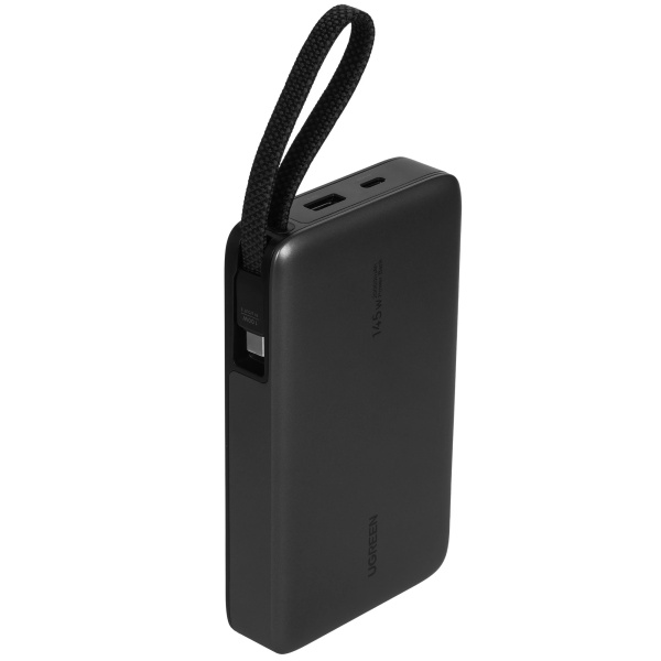 Внешний аккумулятор UGREEN PB551 (55992B) 145W Power Bank 20000mAh USB-C/USB-A со встроенным кабелем USB-C Space Gray