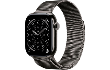 Часы Apple Watch Series 11 42mm Slate Titanium Case with Slate Milanese Loop (GPS + LTE) Часы Apple Watch Series 11 42mm Slate Titanium Case with Slate Milanese Loop (GPS + LTE)