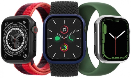 Чехол со стеклом Uniq Legion +9H Curved glass для Apple Watch 7 41 мм Black