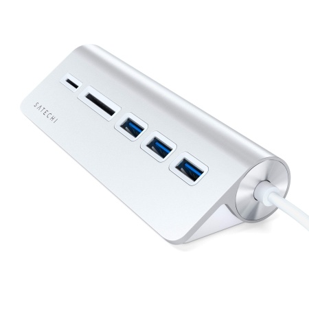 USB-концентратор Satechi Type-C Aluminum USB 3.0 Hub & Micro/SD Card Reader Silver