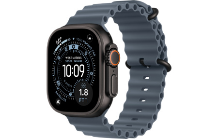 Apple Watch Ultra 3 (2025) 49mm Black Titanium Case with Anchor Blue Ocean Band (GPS + Cellular)
