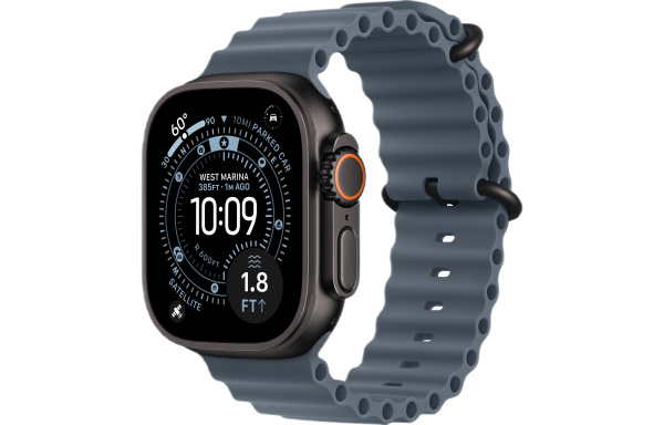 Apple Watch Ultra 3 (2025) 49mm Black Titanium Case with Anchor Blue Ocean Band (GPS + Cellular)