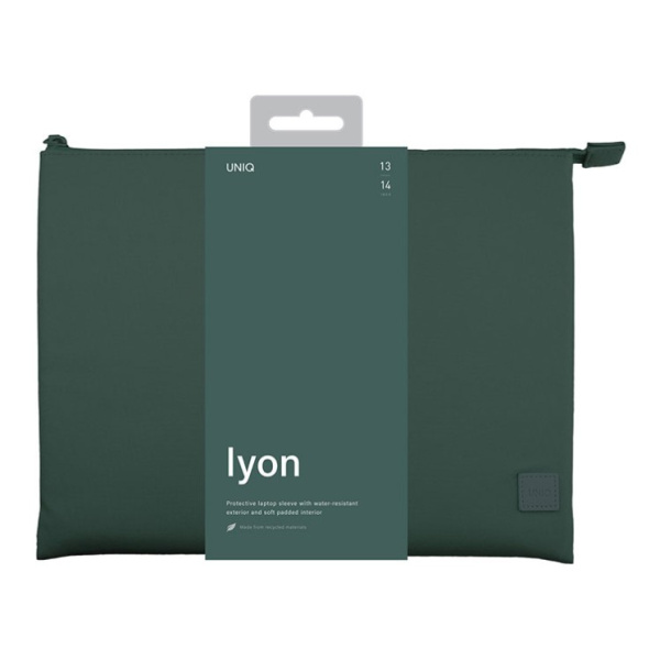 Чехол Uniq LYON RPET Fabric Laptop sleeve (snug-fit) для MacBook Pro 14 Forest Green