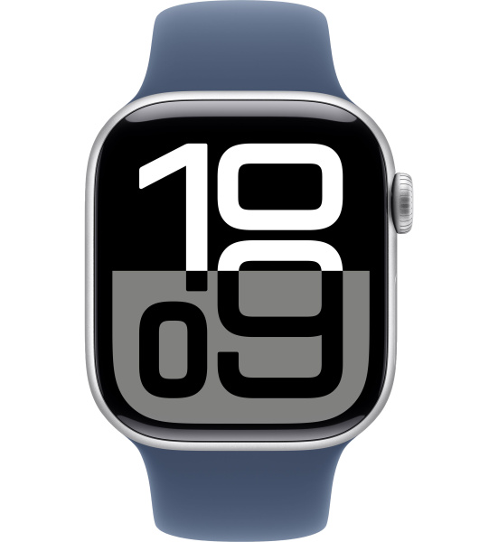 Часы Apple Watch Series 10 46mm Silver Aluminum Case with Denim Sport Band (GPS) (размер S/M)