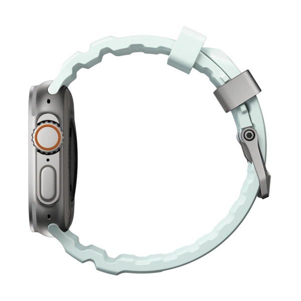 Ремешок Nomad Rocky Point Band для Apple Watch 49/45/44/42mm Icy Blue Glow/ Natural Hardware