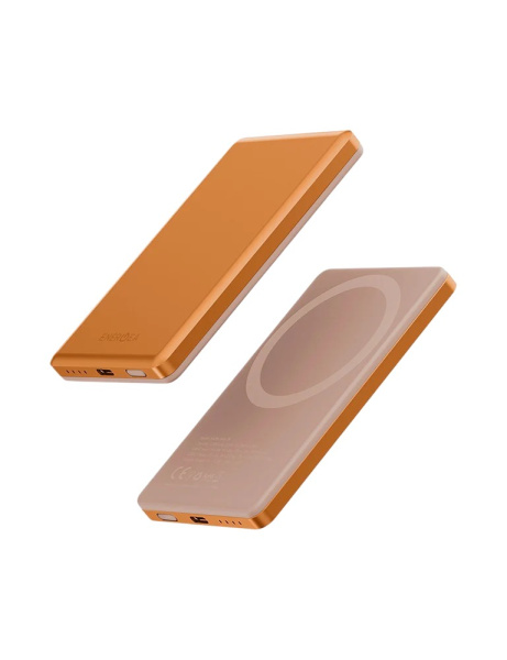 Внешний аккумулятор Energea AluPac MINI 5K (CCC) 5000мАч MagSafe 15W, USB-C 20W Ultra Light Aluminium Orange