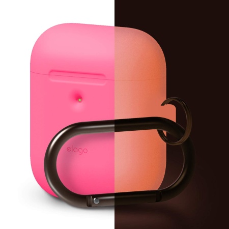 Чехол Elago для AirPods с беспроводной зарядкой Hang Case Neon Hot Pink