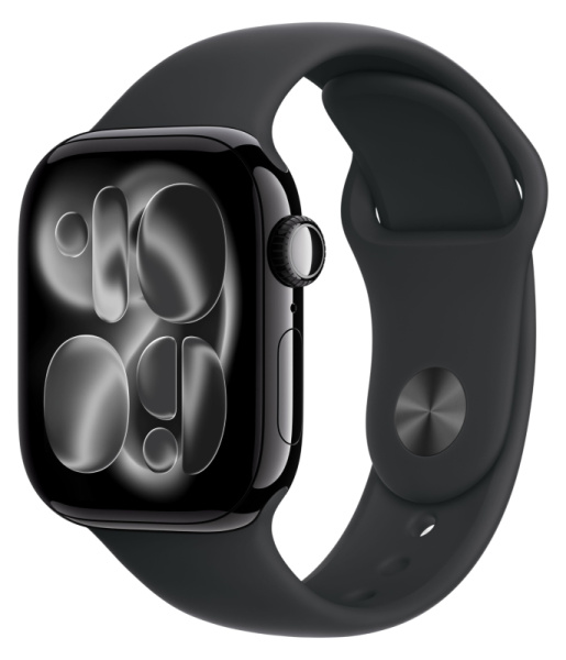Часы Apple Watch Series 11 46mm Jet Black Aluminum Case with Black Sport Band (GPS) (размер S/M)