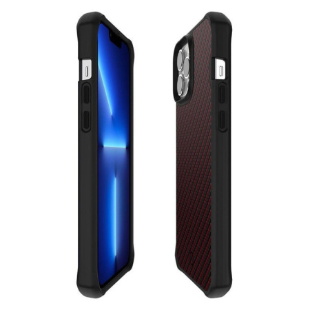 Чехол-накладка ITSkins Hybrid Carbon для iPhone 13 Pro Red