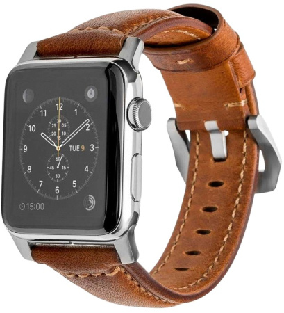 Ремешок Nomad Traditional Band для Apple Watch 44/45/46/49mm Brown / Silver Hardware